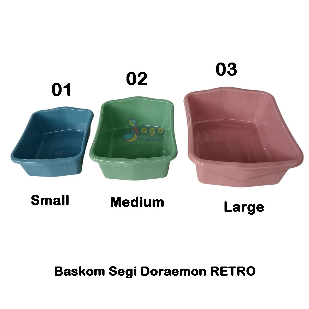 baskom segi doraemon 01 02 03 retro