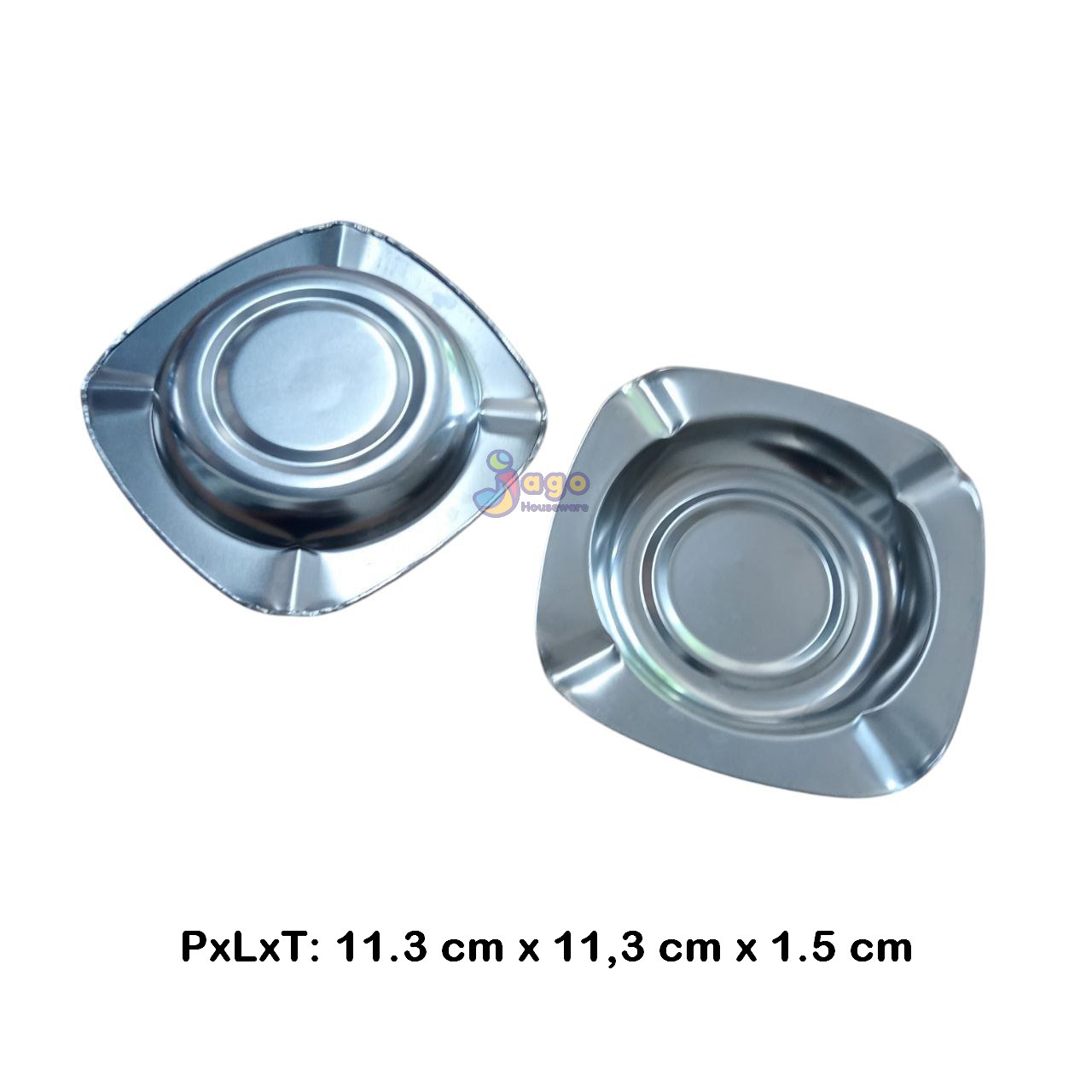 Asbak segi stainless steel jago houseware