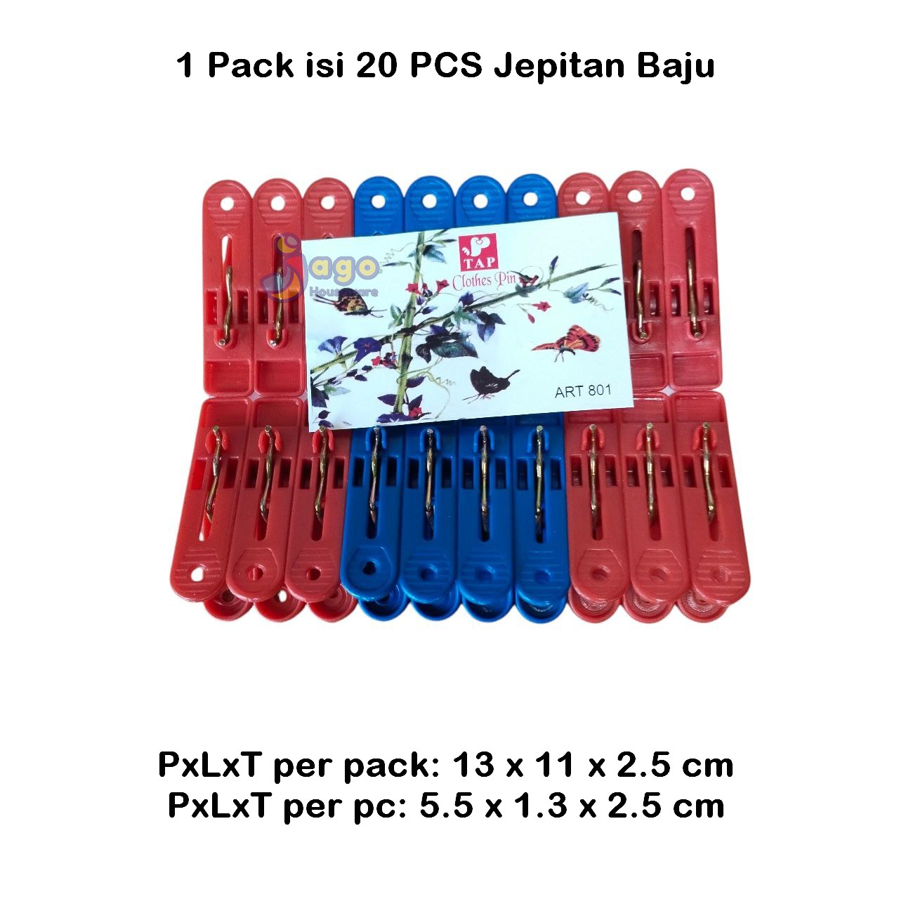 Jepitan Baju TAP per pack jago houseware