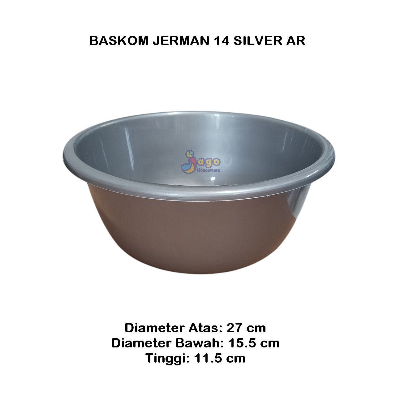BASKOM JERMAN 14 ABU METALIK JAGO HOUSEWARE
