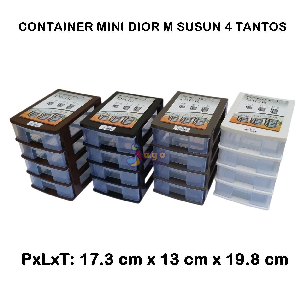 Container Mini Dior M Susun 4 all colors jagohouseware