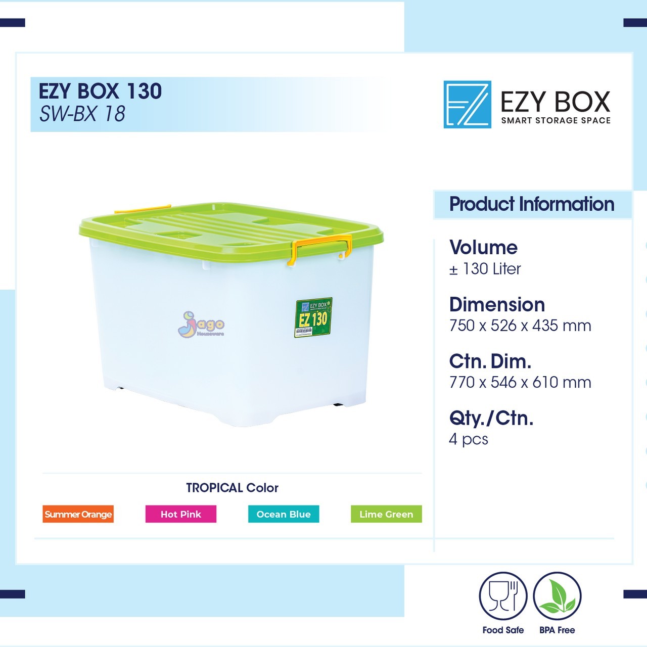 EZY BOX 130 JAGO HOUSEWARE