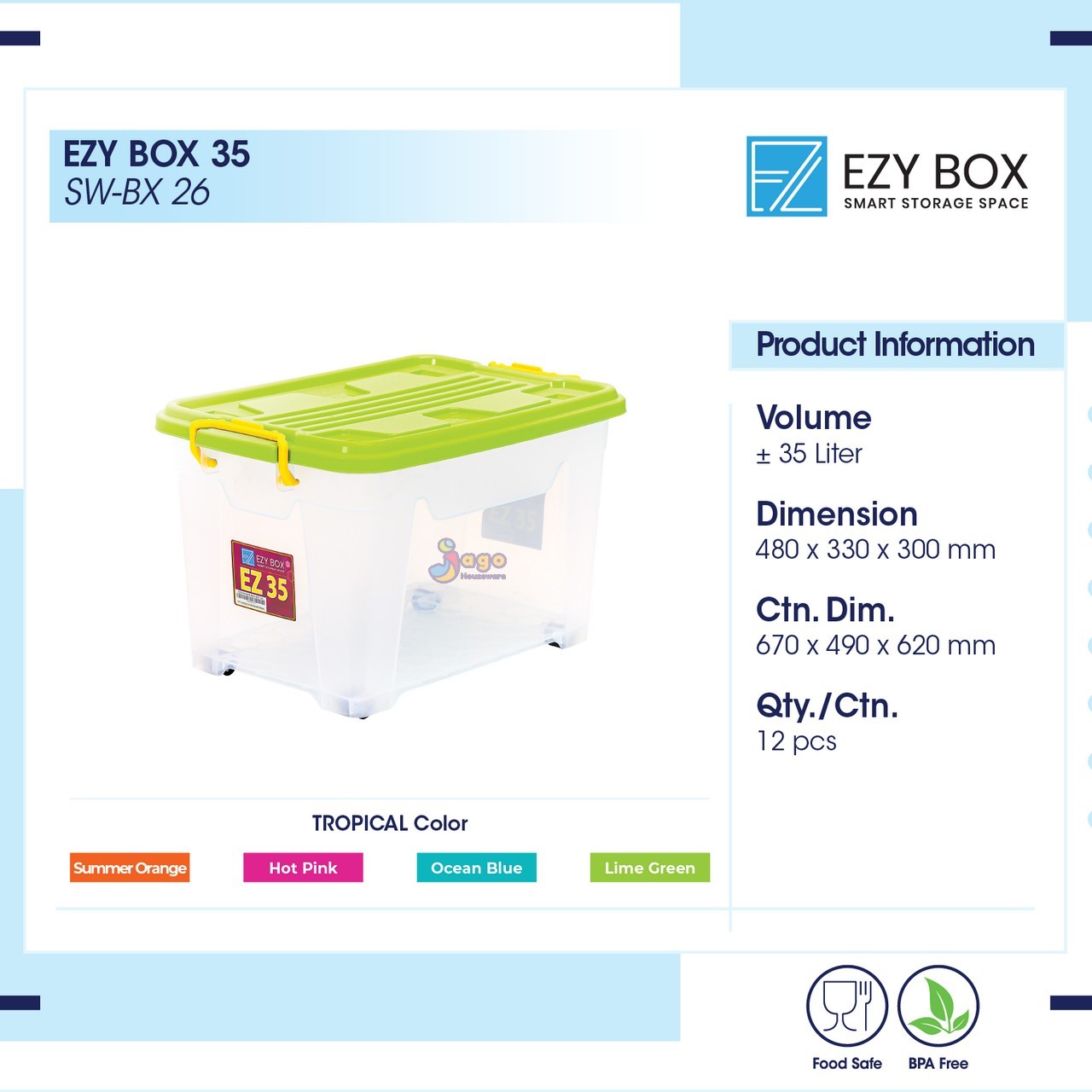 EZY BOX 35 JAGO HOUSEWARE