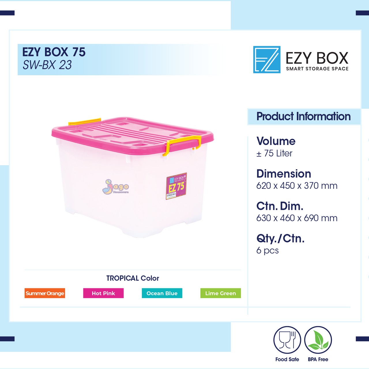 EZY BOX 75 JAGO HOUSEWARE