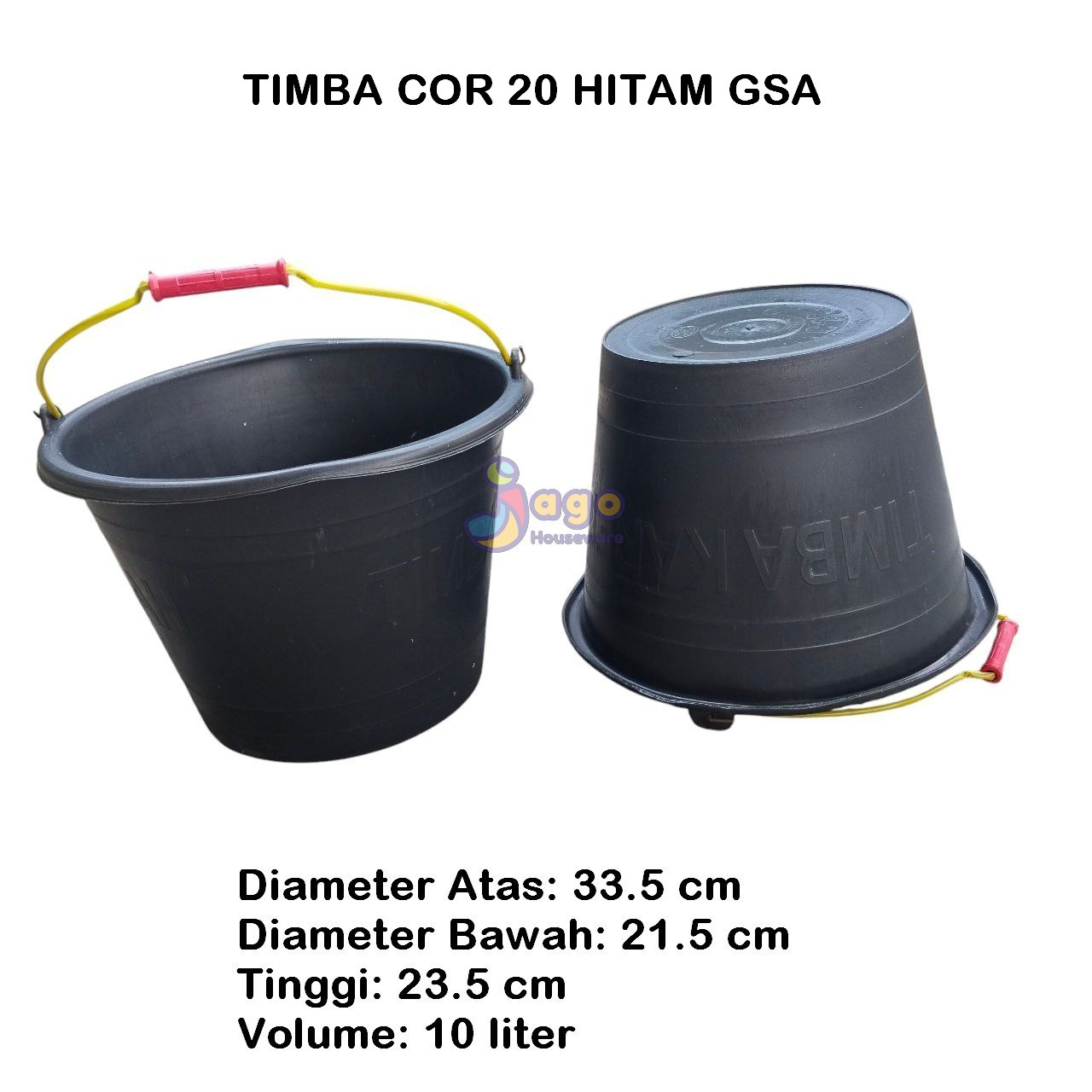 Ember Timba Cor 20 karet hitam Golden SA jagohouseware