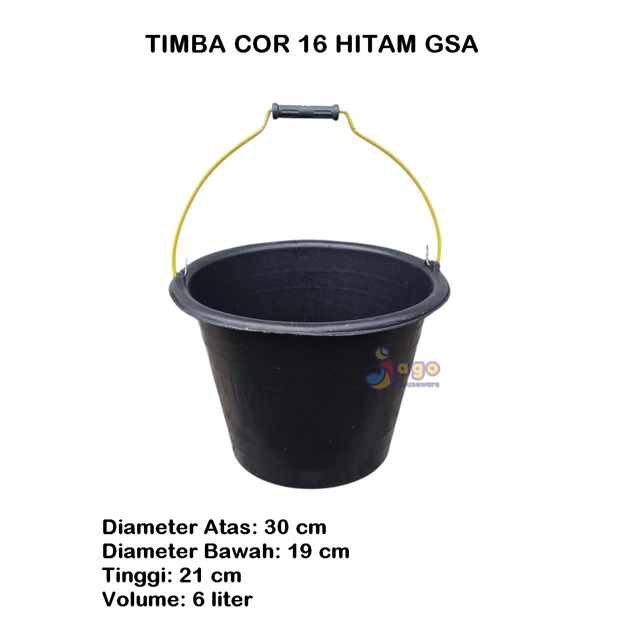 TIMBA COR 16 HITAM GSA JAGO HOUSEWARE