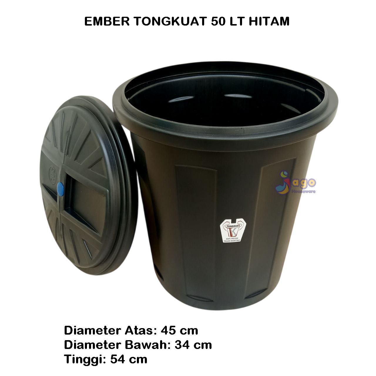 ember 50 lt hitam tong kuat jago houseware