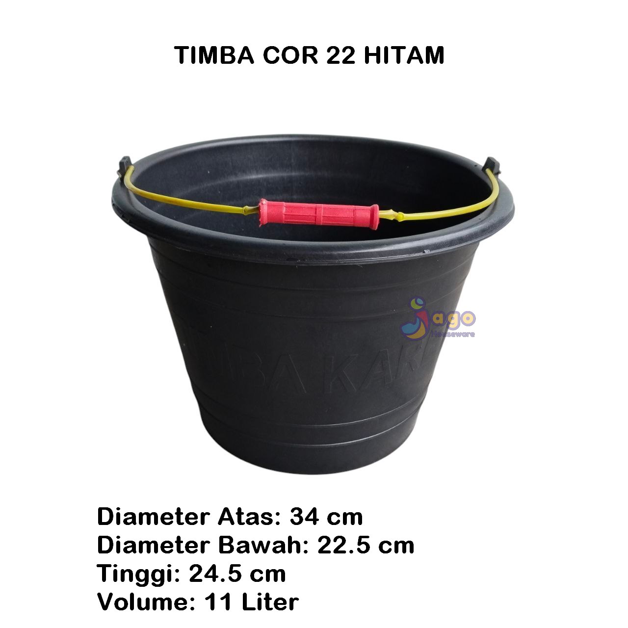 ember timba cor 22 karet hitam gsa jago houseware