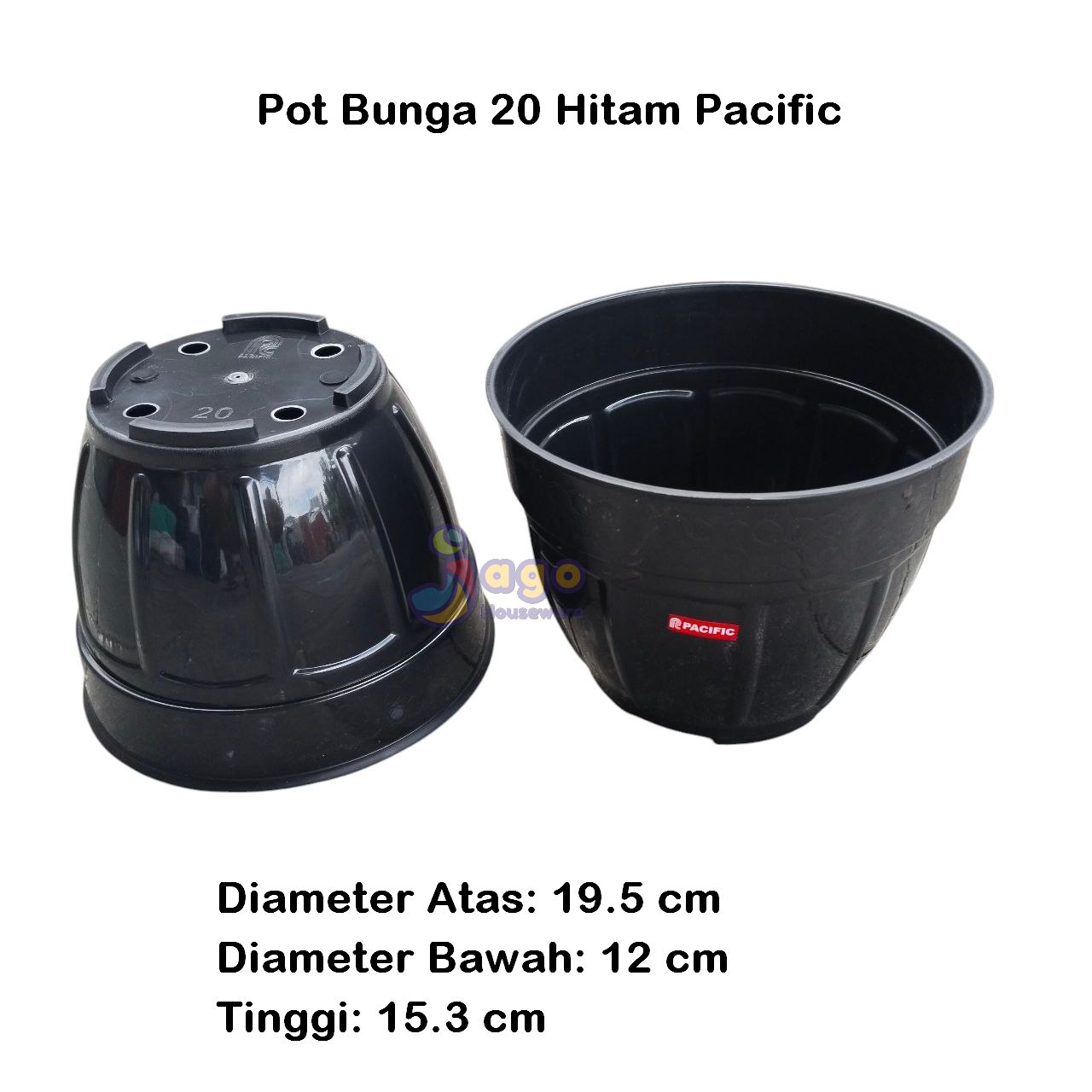 POT 20 HITAM PACIFIC jago houseware
