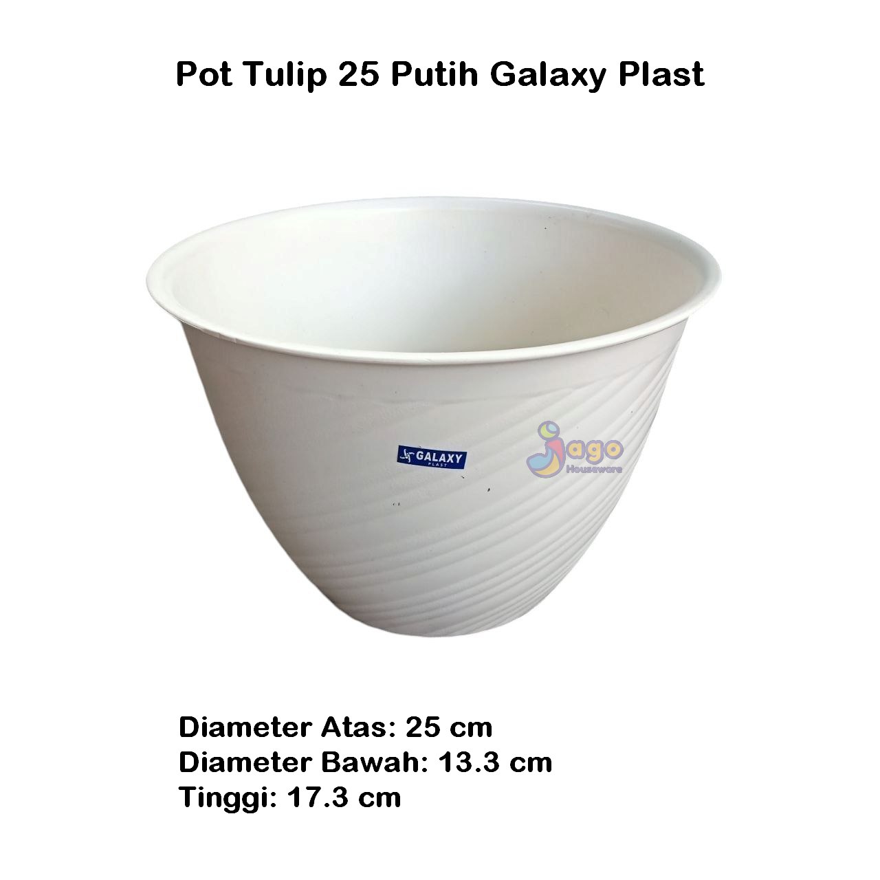 POT TULIP 25 PUTIH Jago Houseware