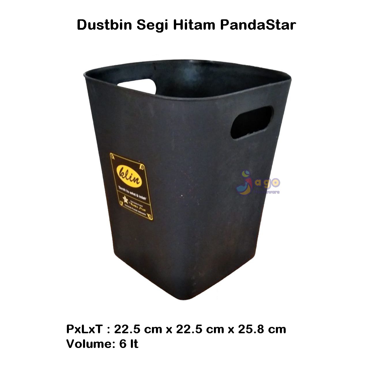 dustbin segi hitam pandastar jago houseware